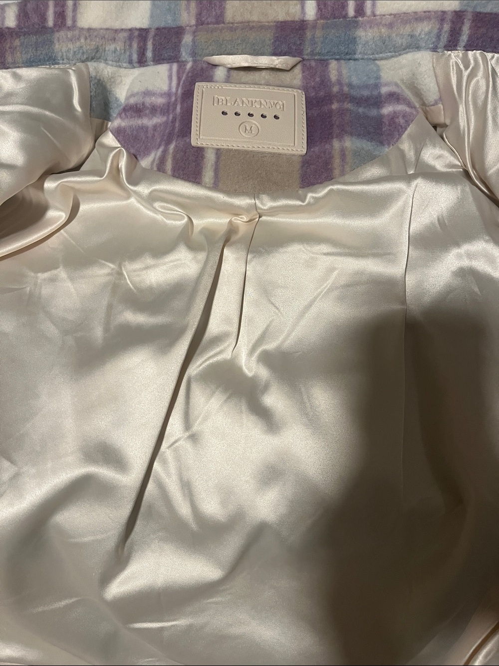 🌻 HOST PICK 🌻 ☔️ Blank NYC Cropped Purple Plaid Design Shacket ☔️ - Picture 6 of 6